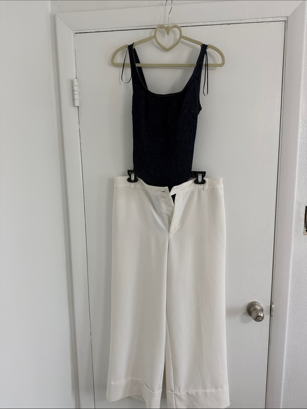 Blue Denim body suit Zara with Blue Cargo Jeans Set Michael Kors!